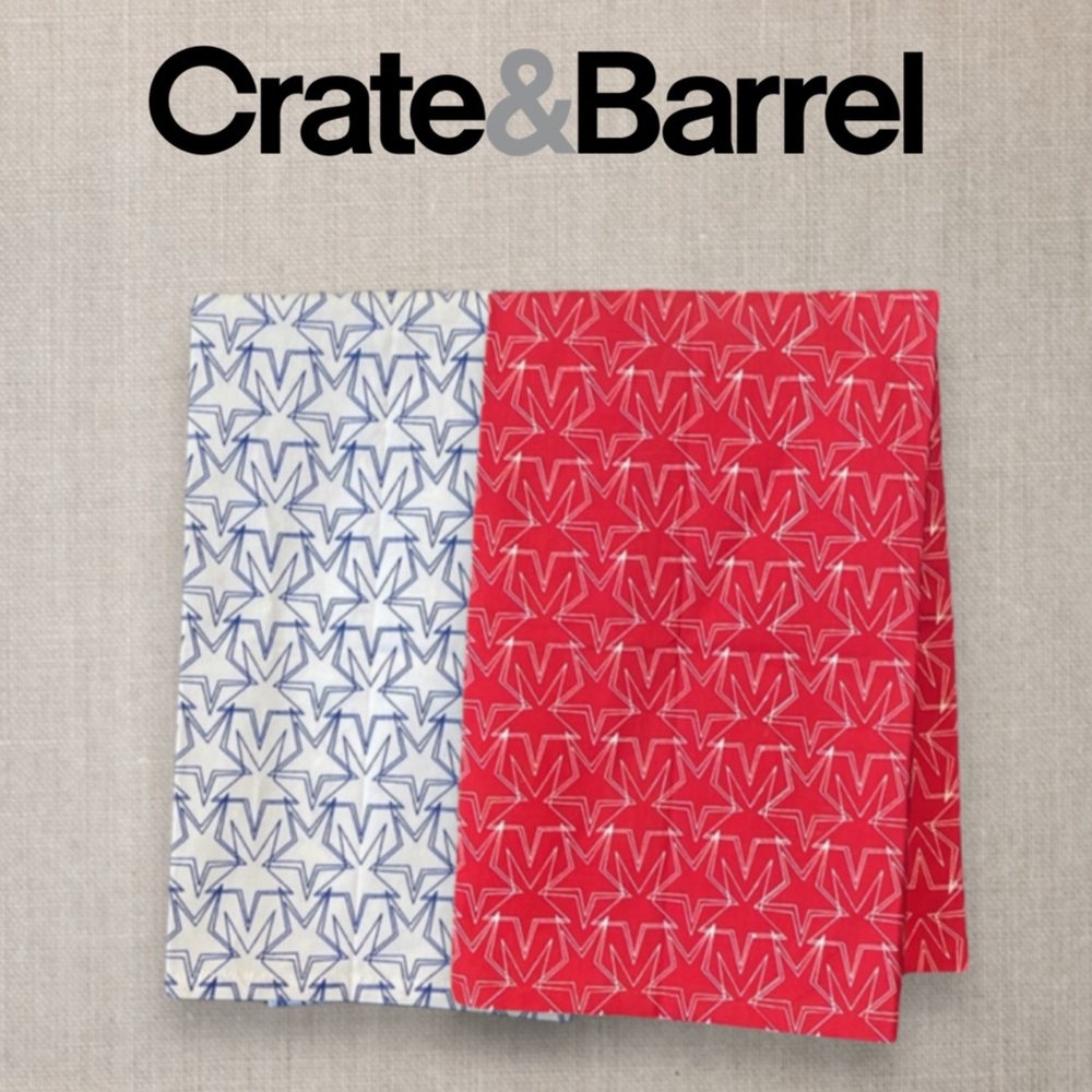 Crate & Barrel Glory Dish Towel Set of Two